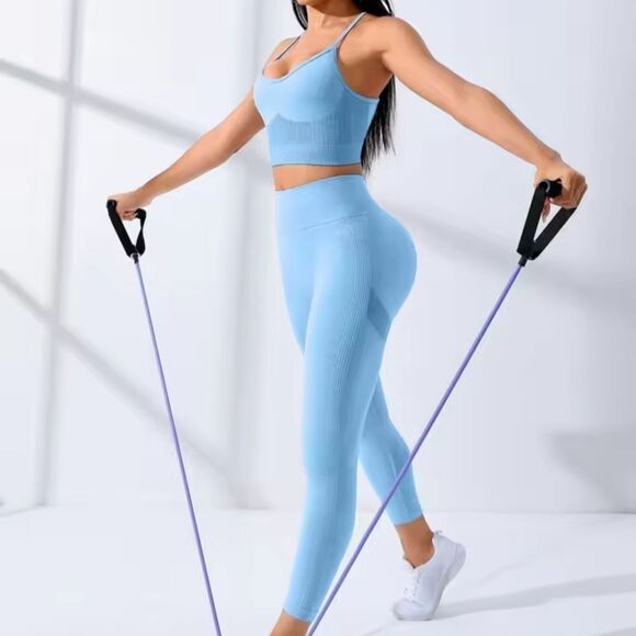 Women's Blue Activewear Set - Picture 1 of 2